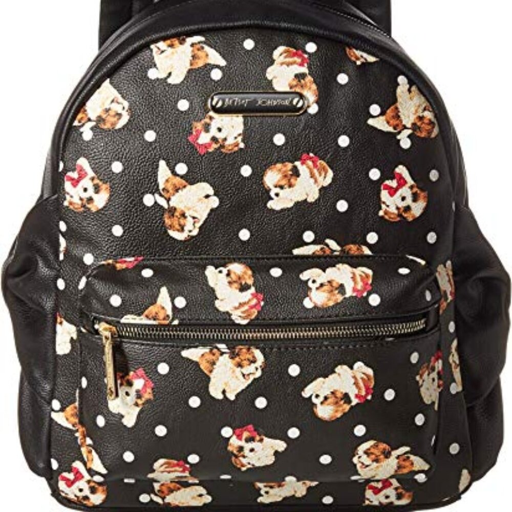 Betsey Johnson Women's Side Bow Backpack Black/Multi One Size